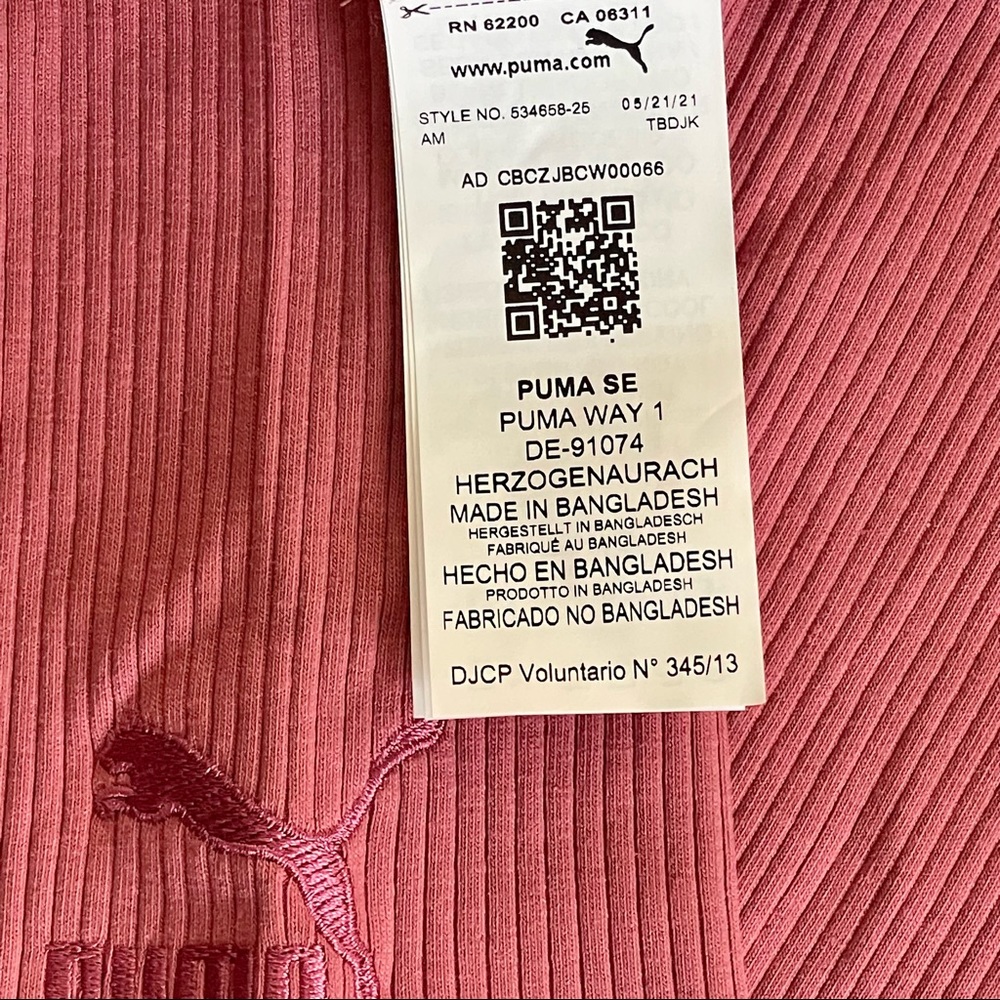 NWT Puma Team Ribbed Crop LS Top - Picture 10 of 10
